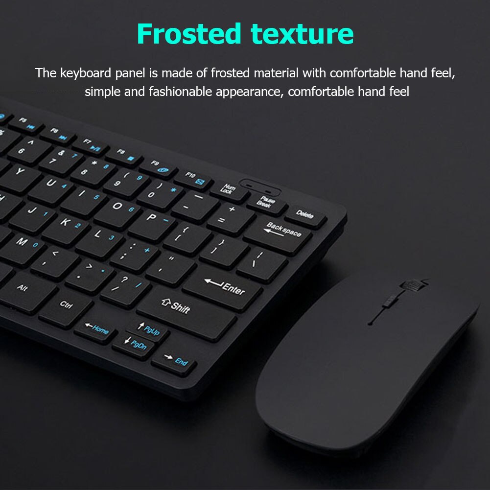Keyboard Mouse Combos Wireless 2.4G 77 Keys Keyboard 1600DPI Silent Optical Mouse Combo for Laptop PC Home Office