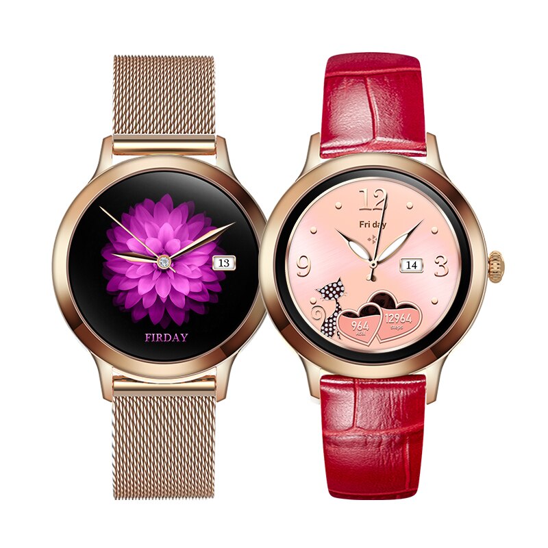 Wellermoz G10 Horloge Vrouwen Horloges Band Menstruele Cyclus Herinnering Roestvrij Stalen Band Lederen Band Waterdichte IP67