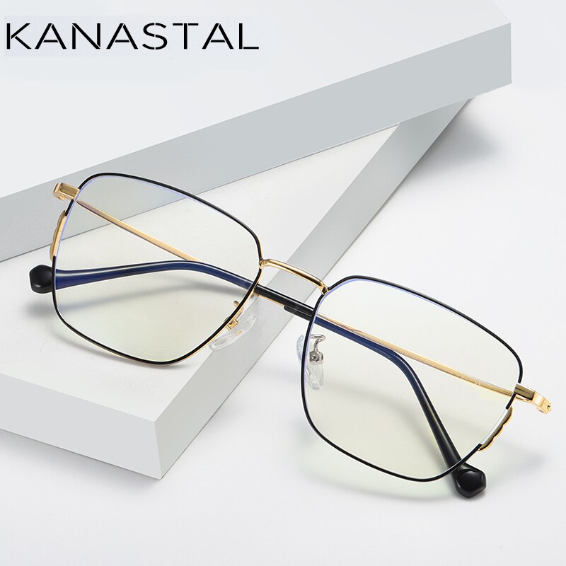 KANASTAL Anti Blue Rays Computer Glasses For Women Glasses Men Anti Rays Radiation Eyewear Frames Metal Unisex Blue rays glasses
