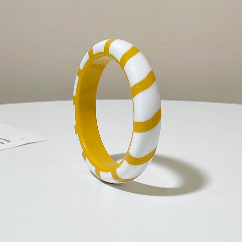 GongLong braccialetti colorati eleganti in acrilico per donna braccialetti geometrici alla moda braccialetti con ciondoli in resina gioielli semplici di moda: KB262-3