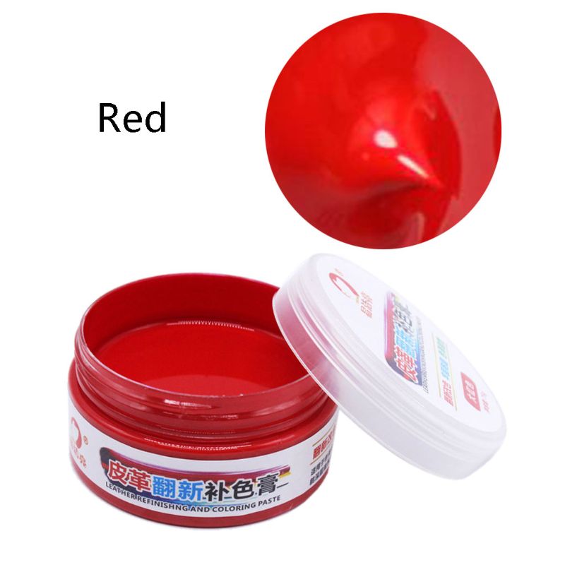 75g Furniture Leather Max Refinish Restorer Scratch Remover Shoes Recolor Paste: Red