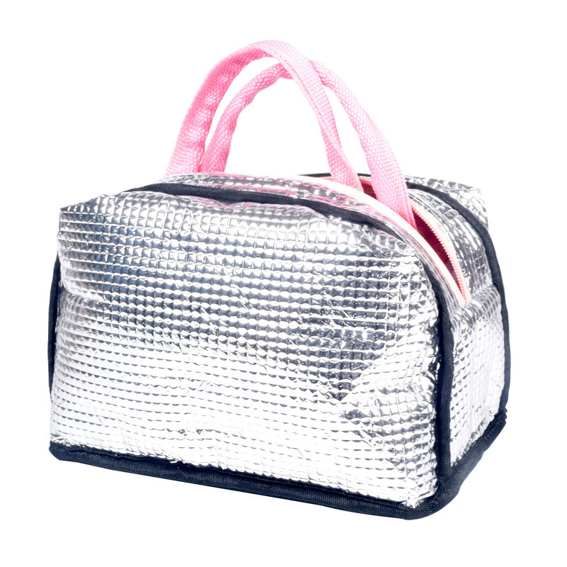 Portable Thermal Insulated Lunch Bag Cool Bag Picnic Adult Kids Lunch Box Food Storage Woman Waterproof Foil Zipper Bento Bag