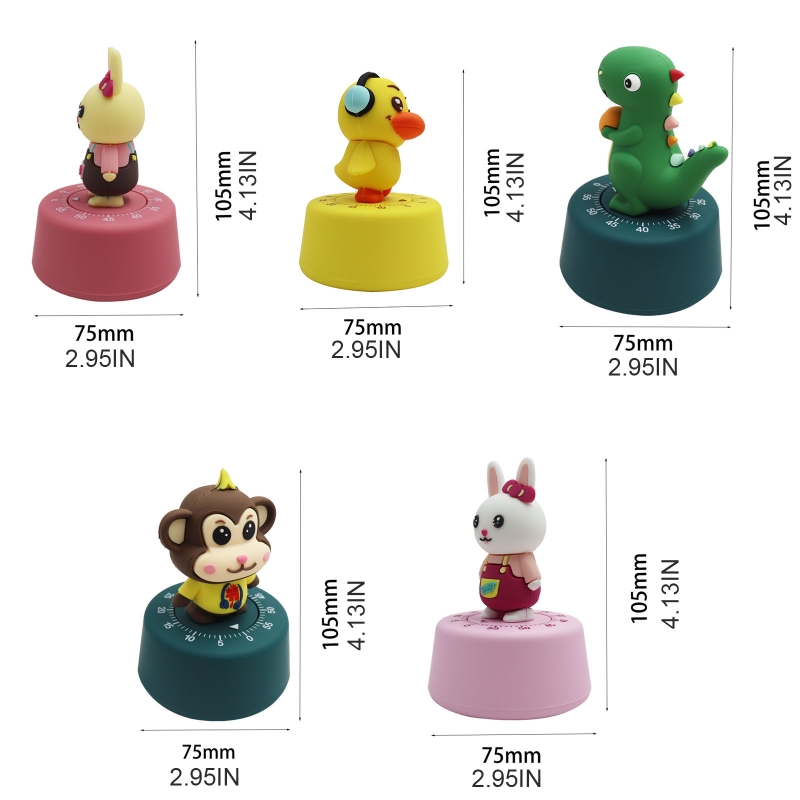 Mechanical Kitchen Timer Christmas Year 60-Minute Wind Up Countdown Time Reminder No Batteries Portable