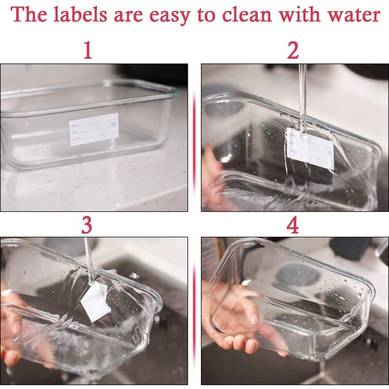 Removable Food Labels Food Canning Labels Removable Food Stickers for Home or Restaurant Canning Food Container 2 Pcs