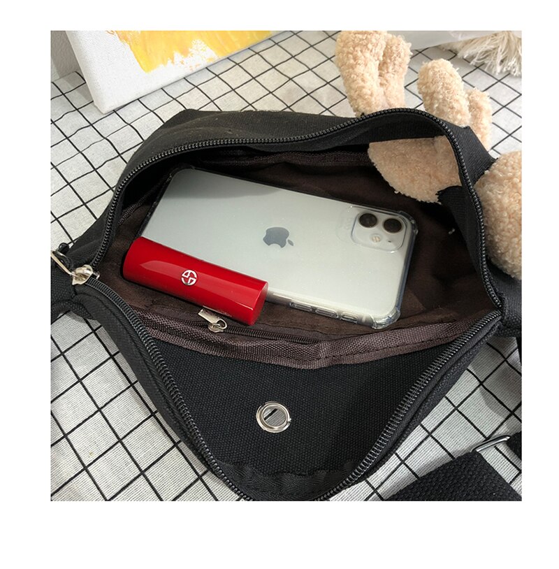 Schüler eins leinwand crossbody brust tasche neue beliebte nette bär taille taschen für freundlicher