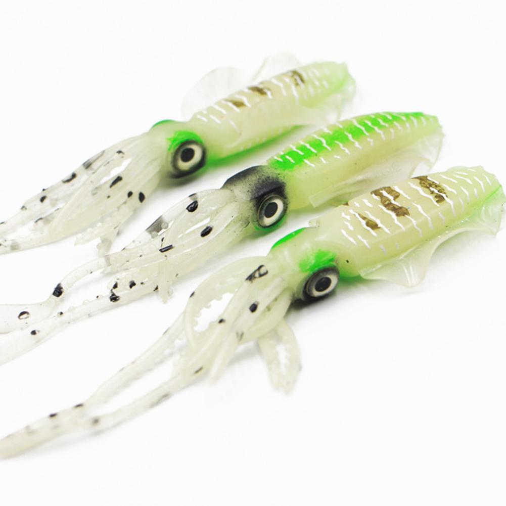 Vissen zachte lokaas 10g 120mm lichtgevende/uv inktvis vissen 5 octopus lokaas aas kiezen voor zee tot soorten vissen  c7 j 3