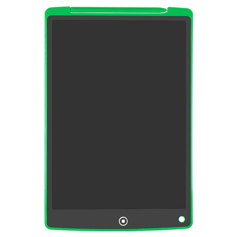 Tablette d'écriture électronique LCD 12 pouces, pour dessin numérique, pad d'écriture à la main, panneau pour enfants, éducation, enregistrement des horaires: green