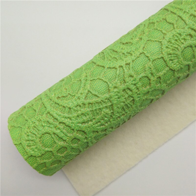 Pastel Colors Lace Embossed Synthetic Leather Vinyl Fabric Faux Leather Sheets For Bows Earrings DIY 21x29CM Q353: 2