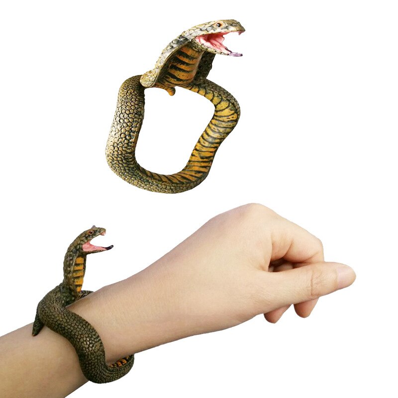 Halloween knifflig Parodie Simulation Schlange Spielzeug Realistische Schlange unheimlich Gummi Spielzeug Party Halloween Ebene Modell Armbinde