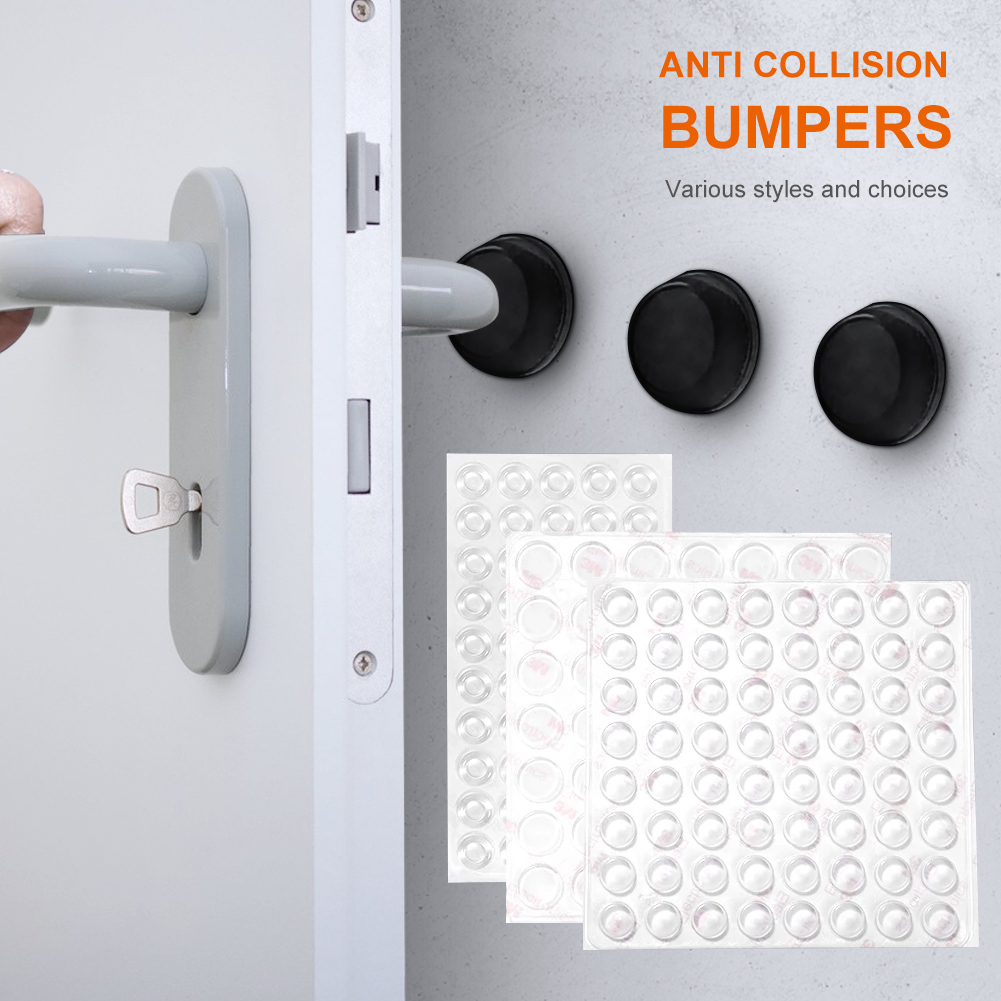 128/200pcs Cabinet Door Stops self-adhesive Silicone Rubber Pad Bumpers Prevent Noisy Damper Buffer Cushion Furniture Hardware: white / 11x5mm 128pcs