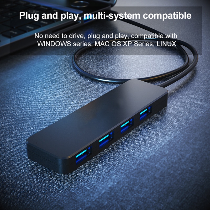 Ockered HUB USB 3.0 4 Ports External Splitter with Micro USB Port Charging for iMac Laptop Computer Accessories HUB USB Adapter