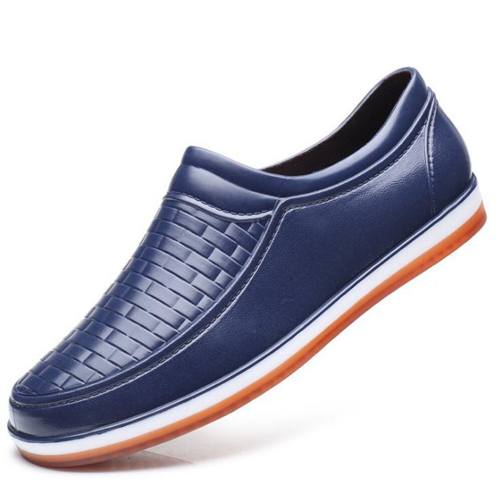 Chef Shoes Hotel Kitchen Non-slip Casual Flat Work Shoes Breathable Oil-Proof Waterproof Resistant Waiter Cook Working Shoes: Blue / 44