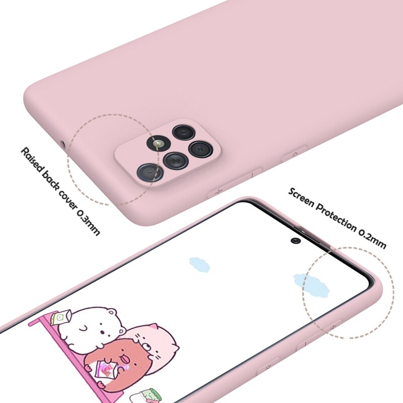 Rubber Siliconen Case Voor Samsung Galaxy A71 SM-A715F Case Candy Kleur Soft Tpu Back Cover Voor Samsung Galaxy Een 71 a71 A715 Coque