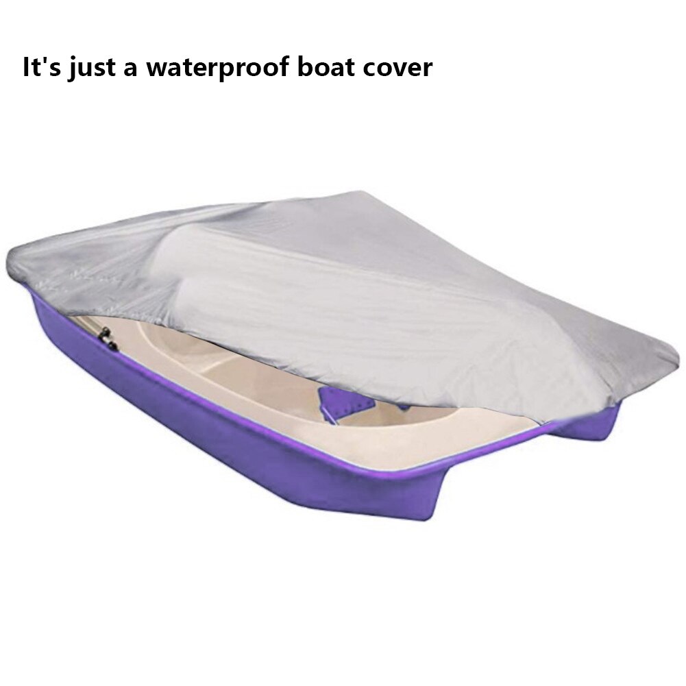 286x145cm Water Resistant Sunproof Pedal Boat Cover Dustproof Heavy Duty Oxford Fabric Protection Mooring Grey Elastic