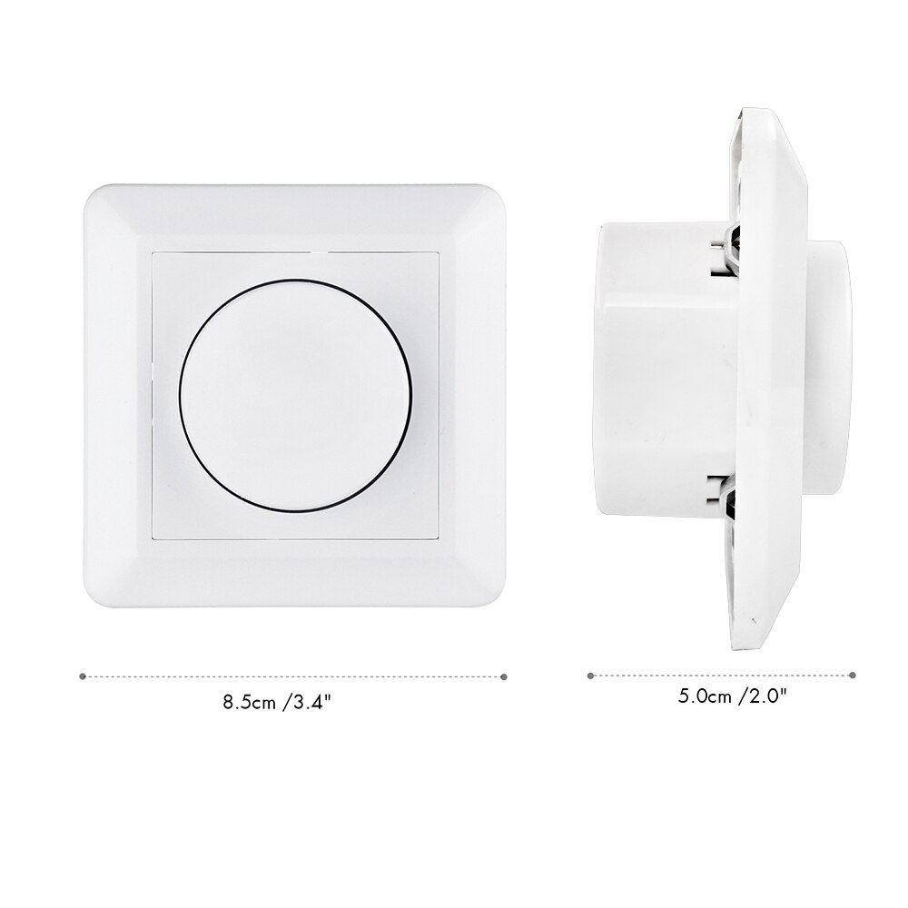 Led lysdæmper dæmpbar kontakt 220v-240v lampe til 50hz-60hz led pære loft lys væg lysdæmper 2 vejs kontakt lys justerbar drejelig: Default Title