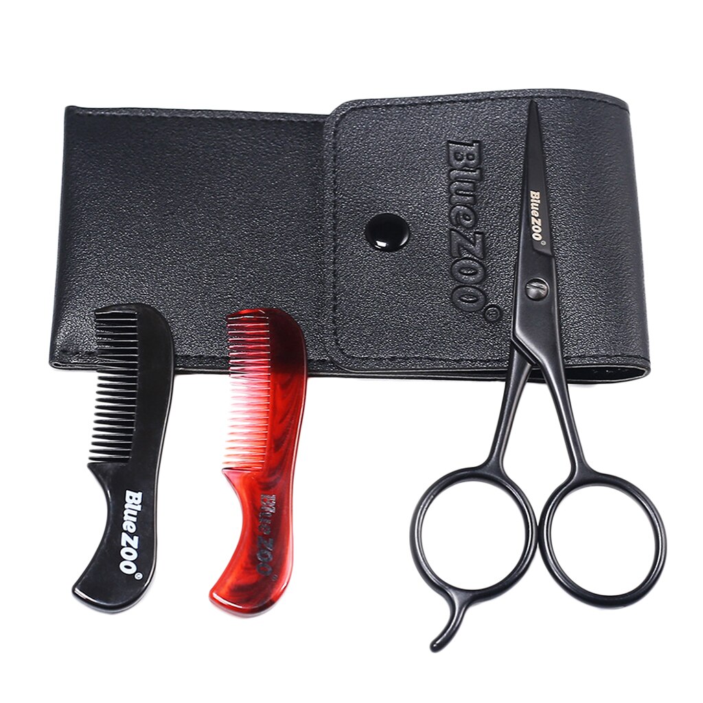 3 stuks heren baard snor neus haar trimschaar vormkammen gebogen snor neus oor haar verwijderaar schaar trimmer