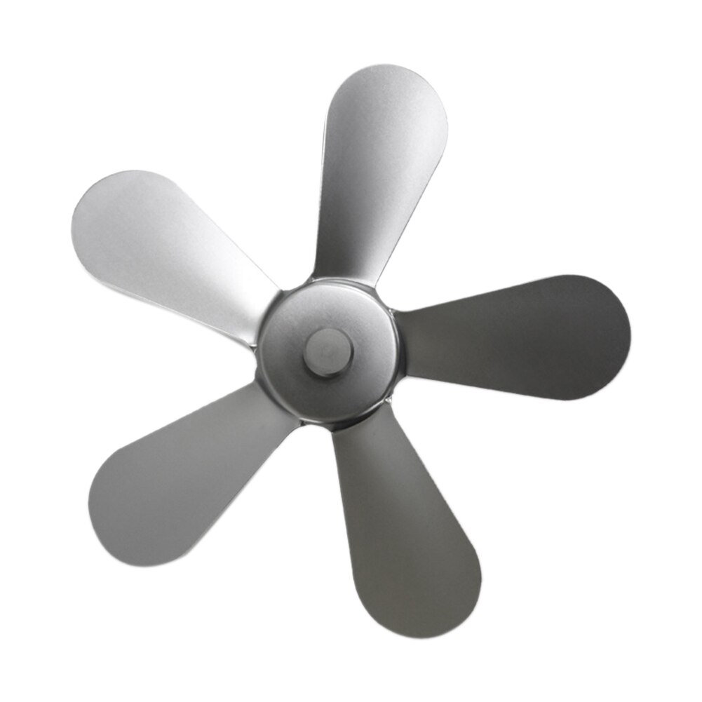 Burner Efficient Energy-Saving Aluminum Wood Stove Warm Fireplace Fan 5 Blades Low Noise Winter Heat Powered Household Modern