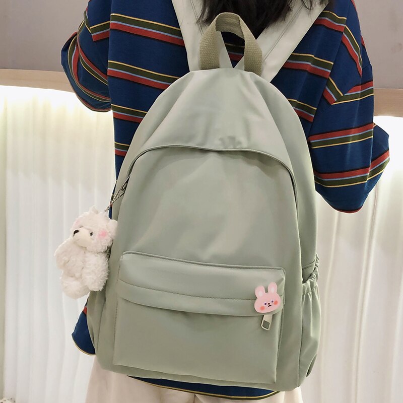 Hocodo afslappet rygsække kvinder ensfarvet kvinder skuldertaske nylon teenage pige skoletaske trend rygsæk mochilas kvinde
