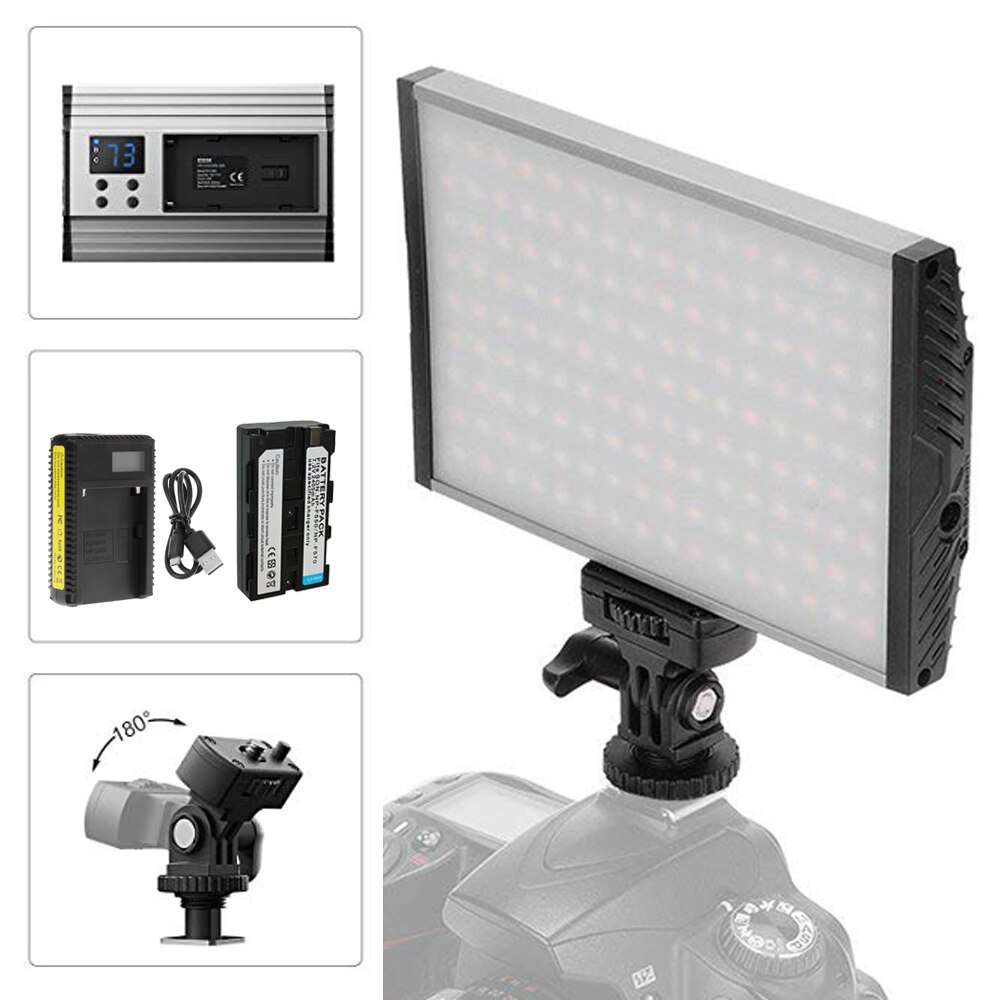 LED Camera Camcorder Video Light Panel voor Verlichting in Studio of Buiten, 3200K tot 5600K Variabele Kleurtemperatuur voor DSLR