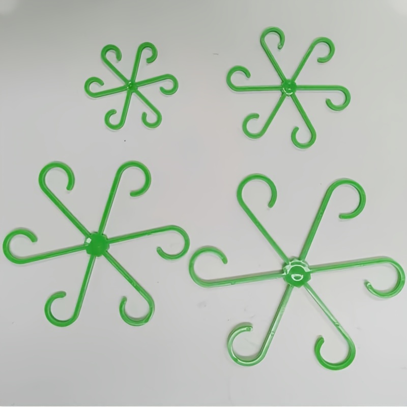 4 stuks plastic plantensteunclips, groene wijnstokklimbeugels, verstelbare tuinplantenstengelclips voor vaste en rechtopstaande groei