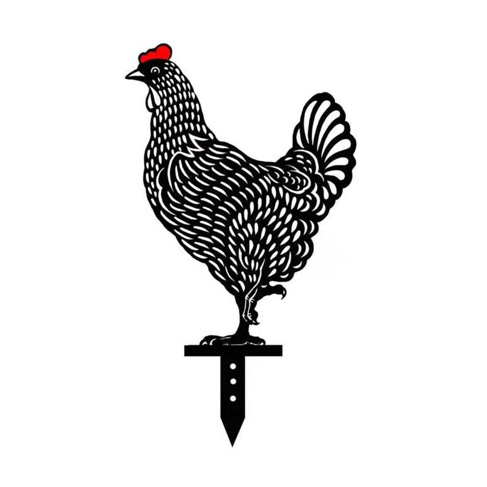 Ornamenti da giardinaggio pollaio arte giardino esterno cortile prato arredamento metallo gallina cortile arredamento regalo decorazioni pasquali: D