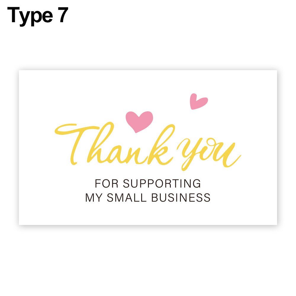 30/120PCS Thank You For Your Order Cards Beyond Grateful Labels Insert Appreciate Card for Supporting Small Businesses: 30PCS Type  7