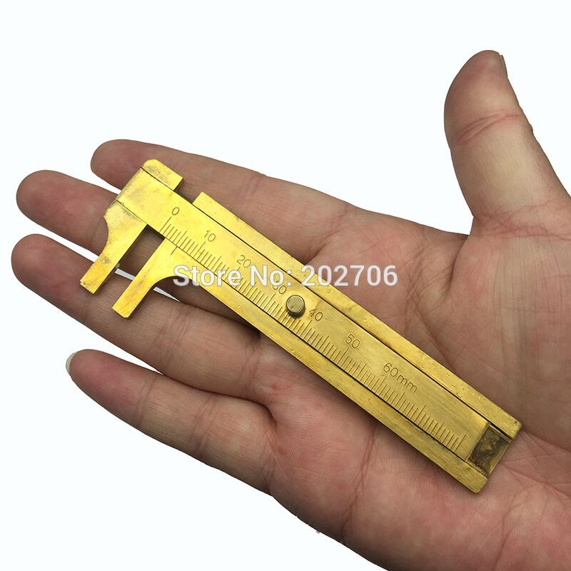 copper caliper Brass Caliper 80MM Slide Caliper Rule Vernier Calipers jewelry making tool