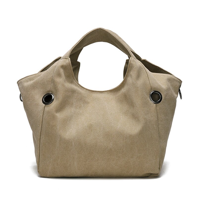 Tilorraine Mode Canvas Vrouwen Tas Retro Grote Capaciteit Vrouwen Tas Mode Handtassen Draagbare Schoudertas Multi Compartiment: Khaki