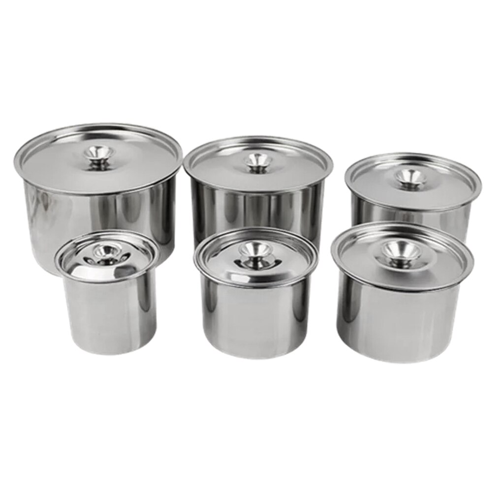 Stainless Steel Condiment Pot Hotel Flavour Soup Serving Food Container