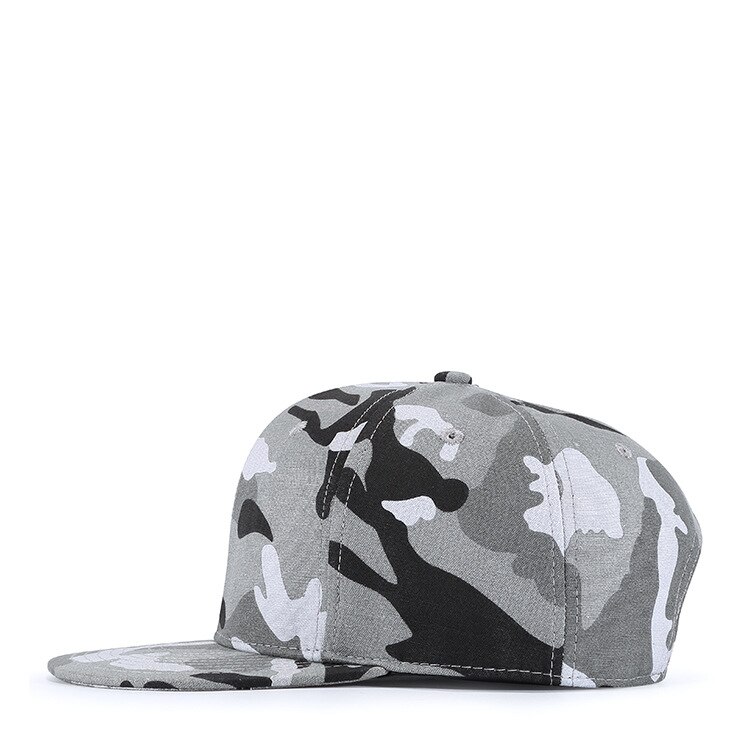 Kamouflage keps platt topp män hip hop hatt bomull