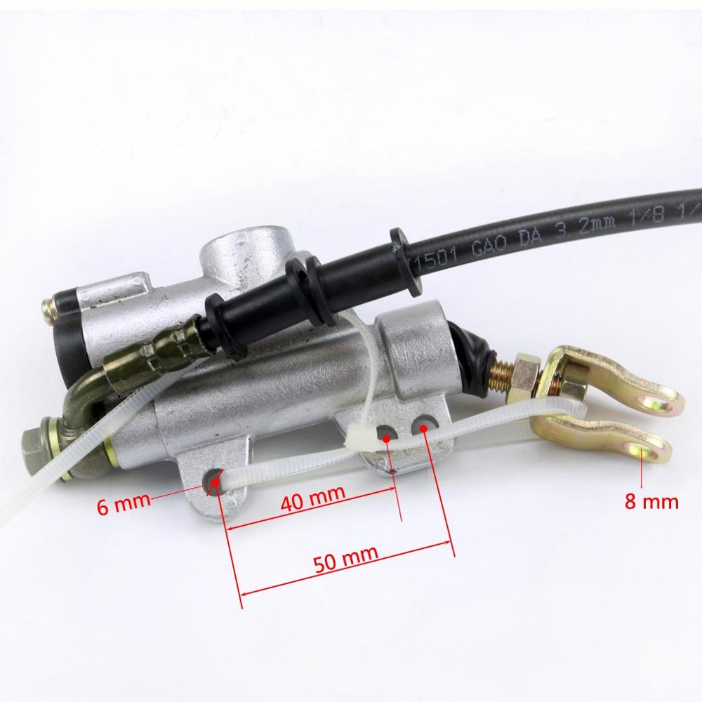 Rear Hydraulic Brake Master Cylinder Pad Assembly + Disc Rotor Go Kart Trike Rear Brake Pads for ATV Go Kart