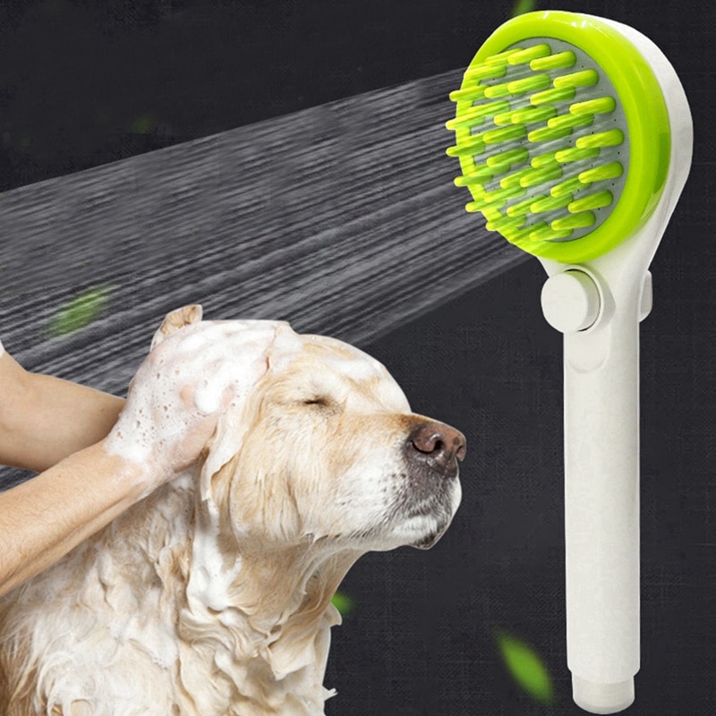1 st sällskapsdjur duschhuvud badborste hundar katter dusch kam sällskapsdjur tvätt leverans accessoris sprinkler djur hund tvätt dusch
