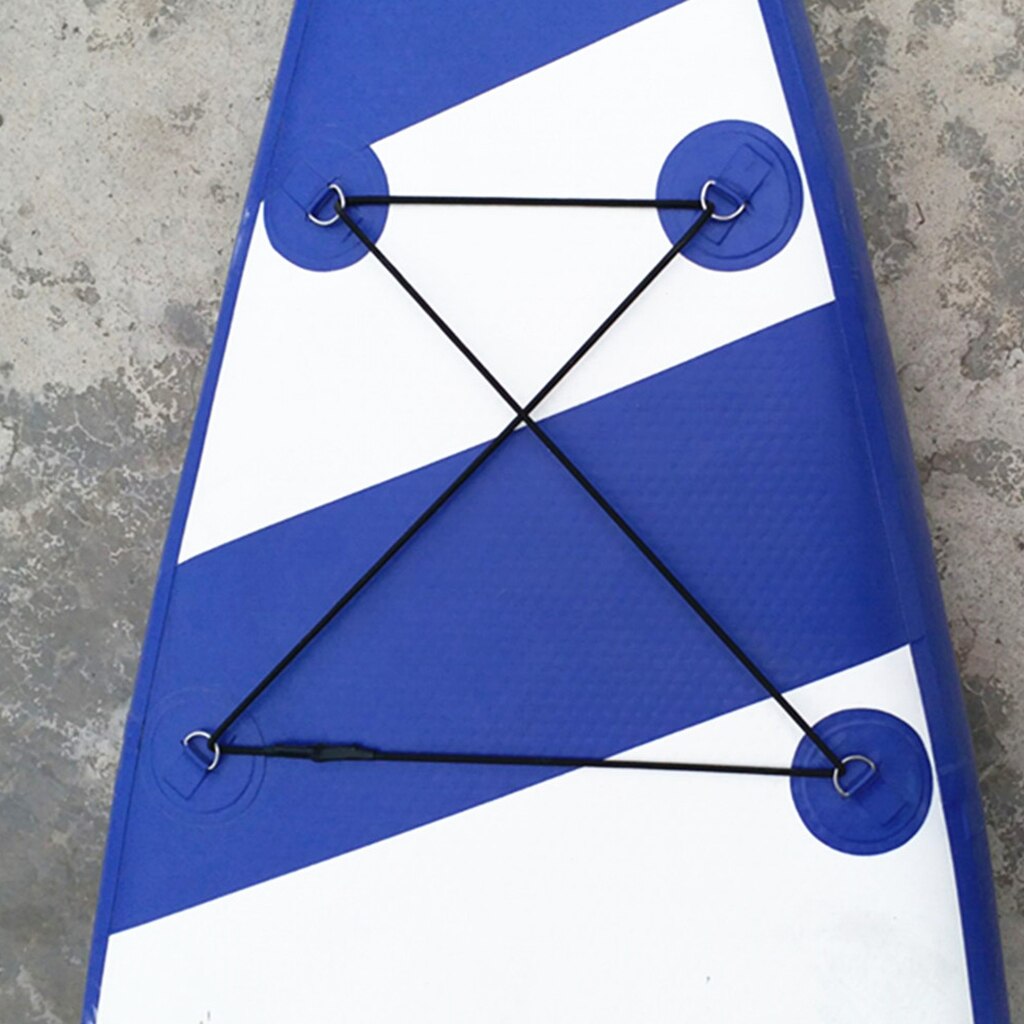 1 sæt 4 stk. d ring pad patch båddæk med 3.6 m bungee reb deck rigging kit til stand up paddleboard deck attachment tools