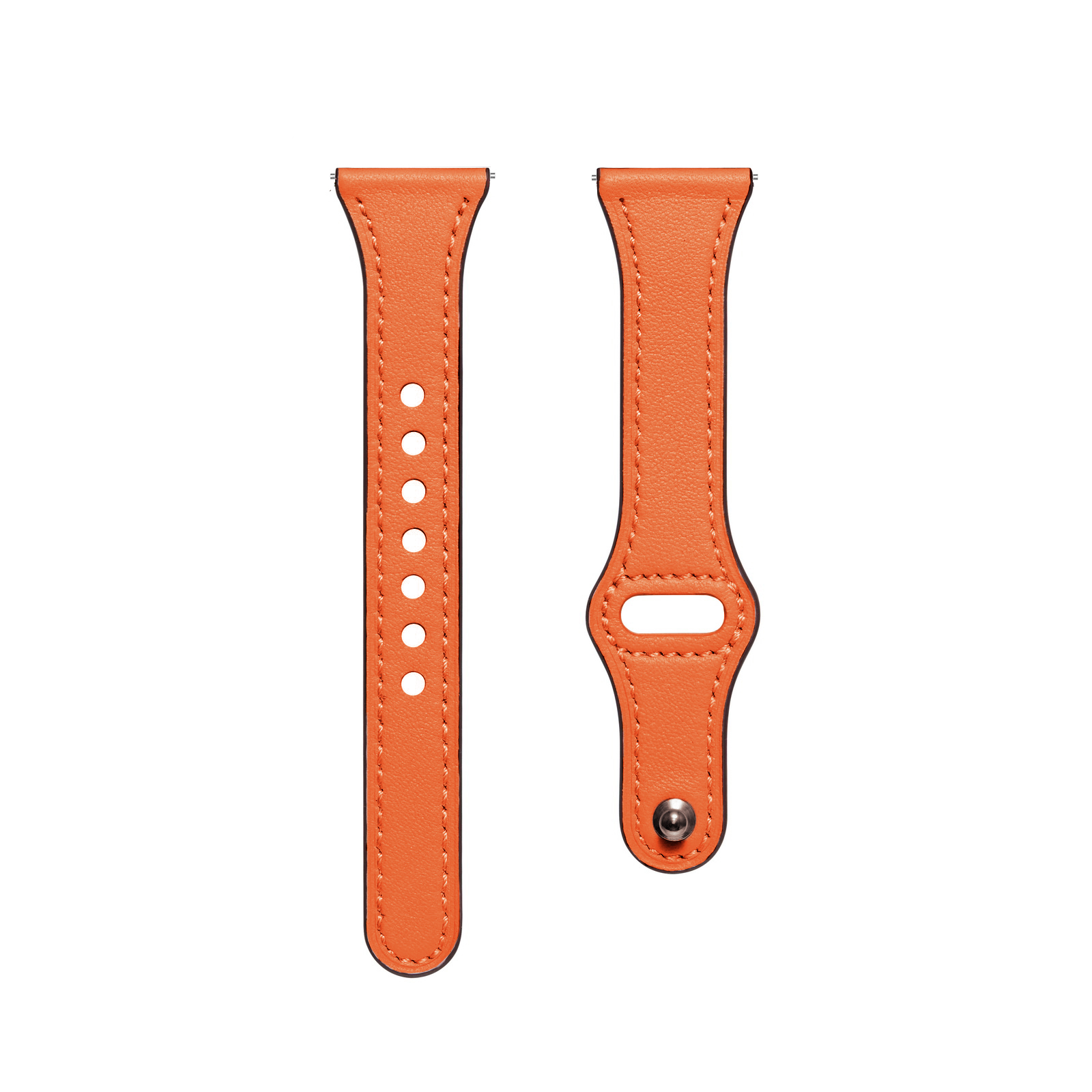 Voor Garmin Venu SQ2 SQ muziek lederen band armband vervangende band: Oranje