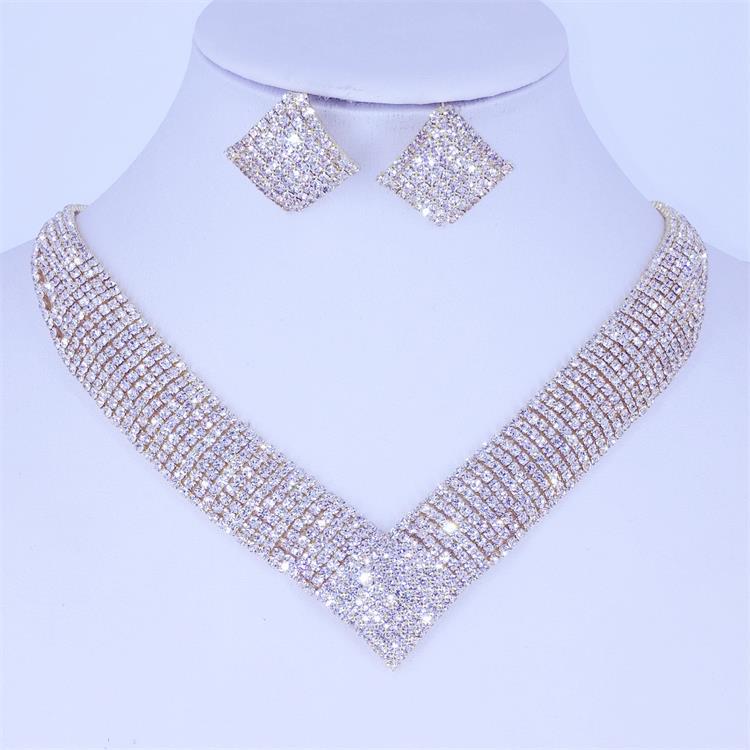 Conjuntos de joias luxuosas de cristal, para casamento, pérolas africanas, cor prata, strass, mulheres, meninas, colar, festa de noivado, presente