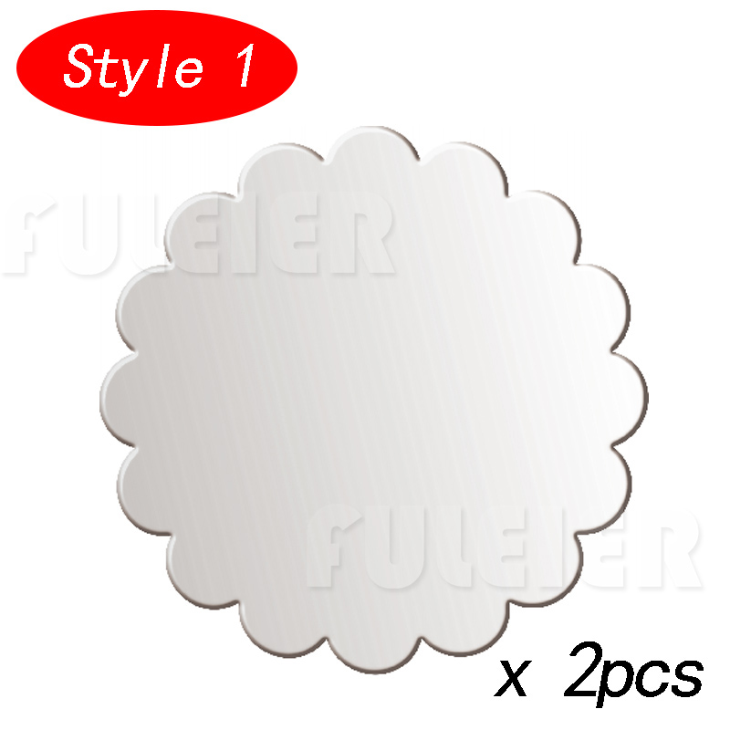 2Pcs Blume Form Acryl Kuchen Discs DIY Kunst Blank Board Kuchen Werkzeug Buttercreme Glättung Kuchen Dekorieren Werkzeug Backen Pan tablett: Rosa / Rund