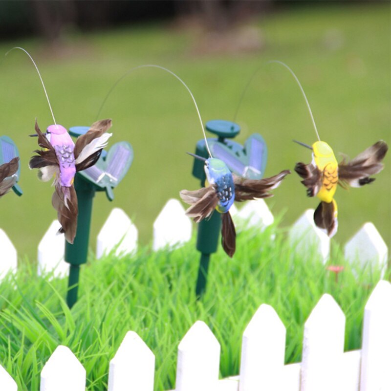 Grappig Solar Speelgoed Flying Fladderende Hummingbird Aangedreven Vlinders Vogels Voor Tuin Decoratie Baby Speelgoed Willekeurige Kleur