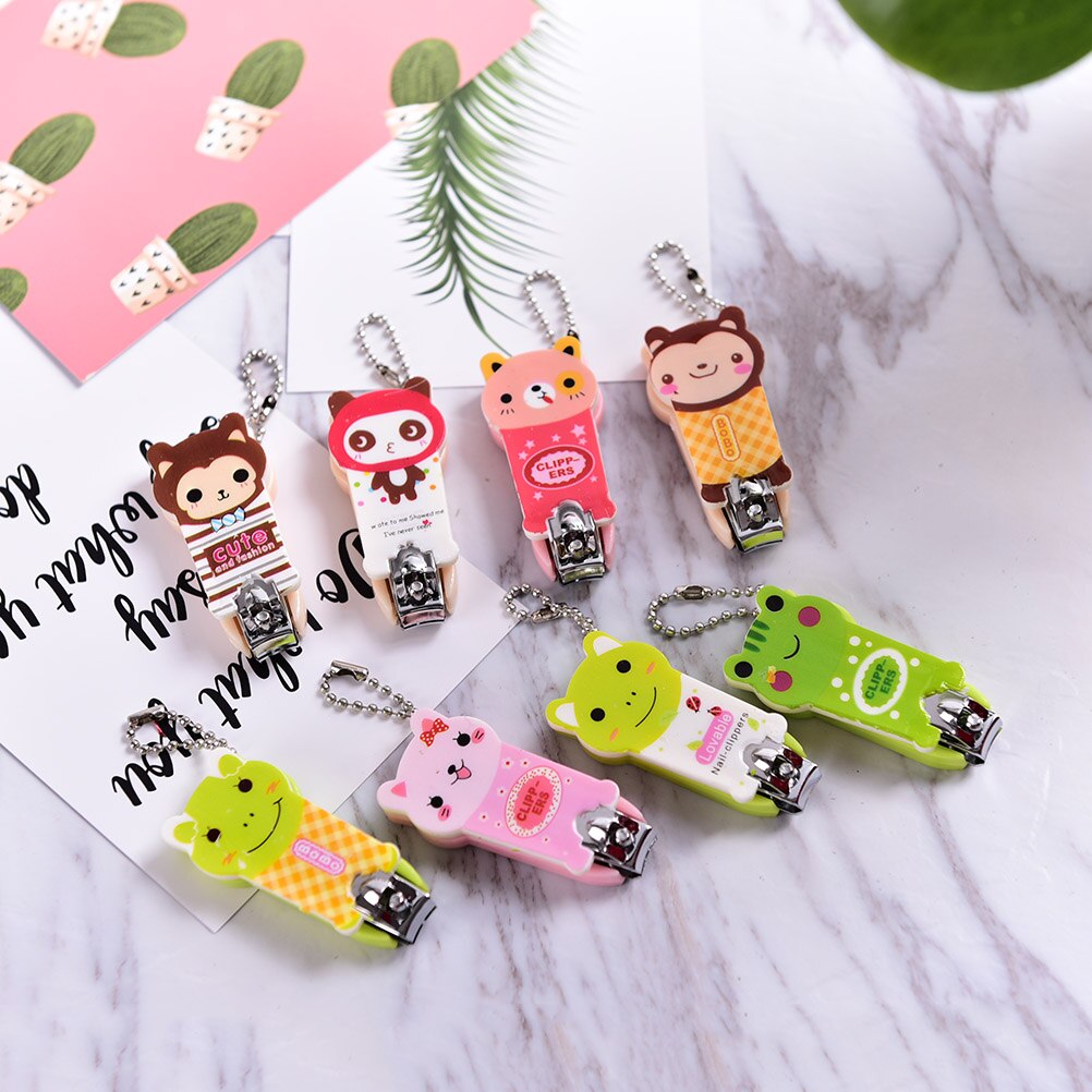 Cute Nail Tools Mini Cartoon Nail Clipper Stainless Steel Finger Scissors Nail Knife Cheap