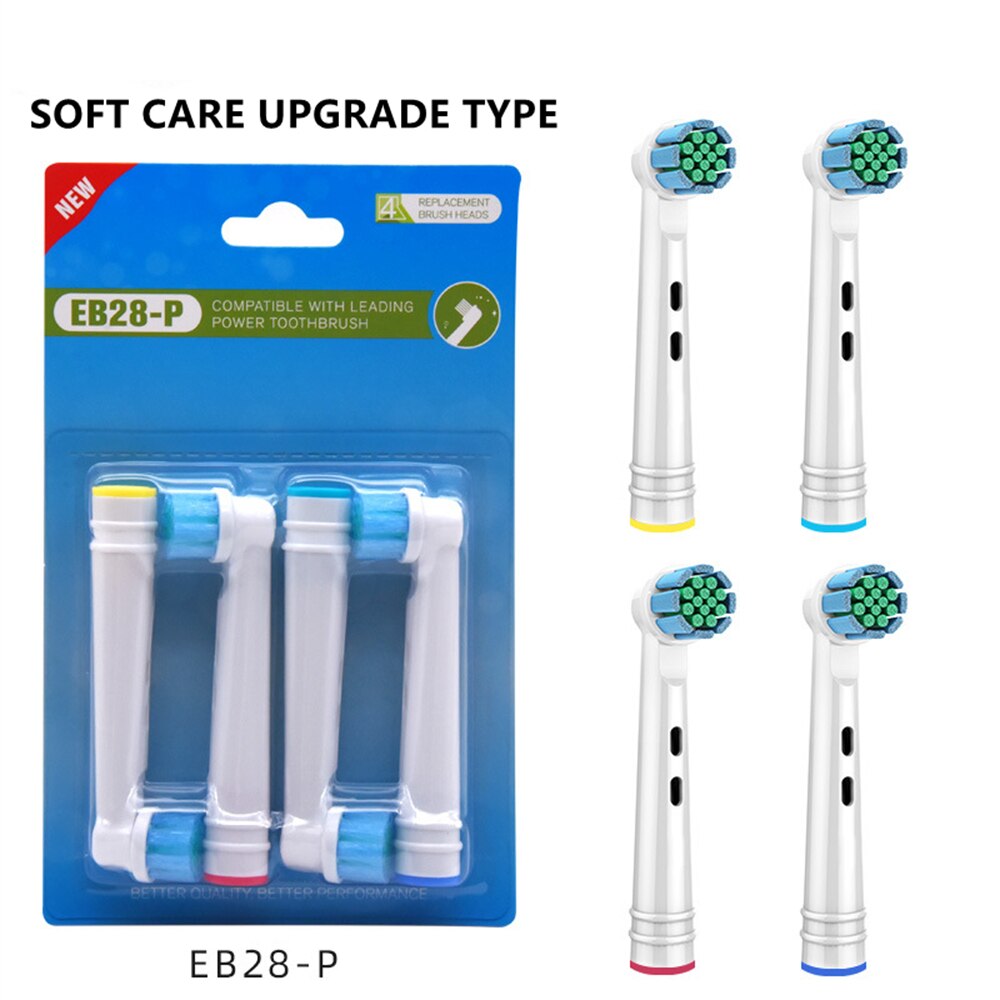 Verschillende Soorten Voor Orale B Opzetborstels Vervangbare Opzetborstels Voor Oral B Elektrische Advance Pro Gezondheid Triumph 3D Excel 4Pcs: 4Pcs EB28P