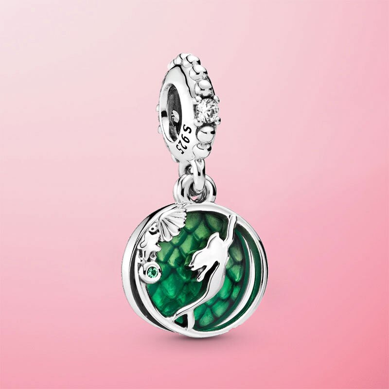 2020 NEW HOT 10 Stili 925 Sterling Silver Ciondola I Branelli di Fascino Fit Originale Pamura Del Braccialetto Del Pendente Della Collana del Regalo Dei Monili: Mermaid  Charm