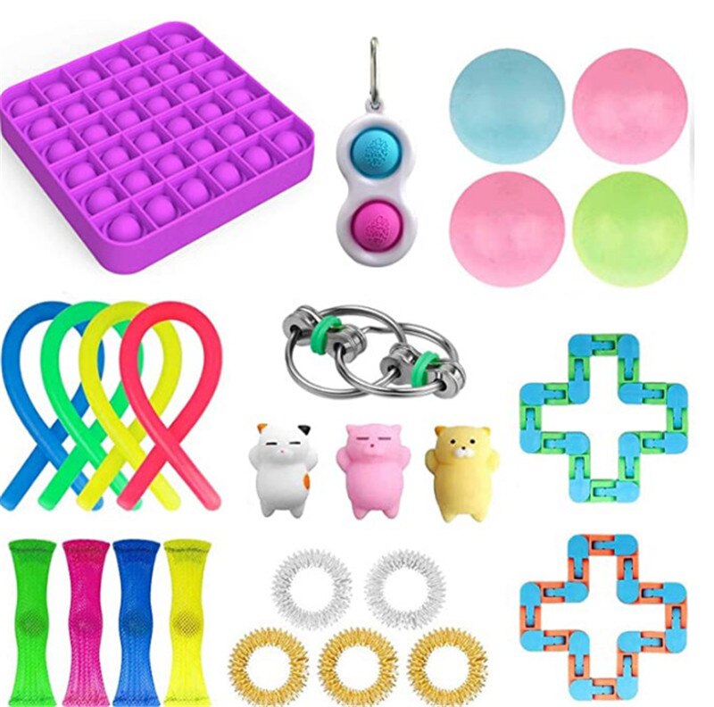 Fidget Toys Anti Stress Toy Set Relief For Adults Girls Boys Children Sensory Stress Relief Antistress Toys: T10