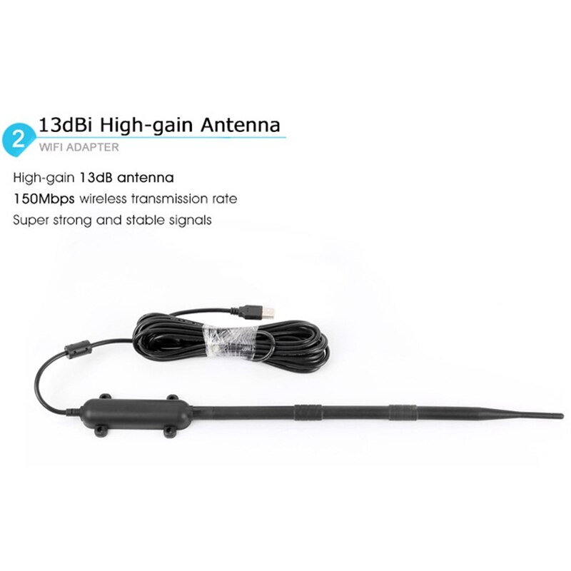 Ao ar livre de alta potência wifi roteador usb adaptador antena de longo alcance sinal wi-fi sem fio placa rede receptor