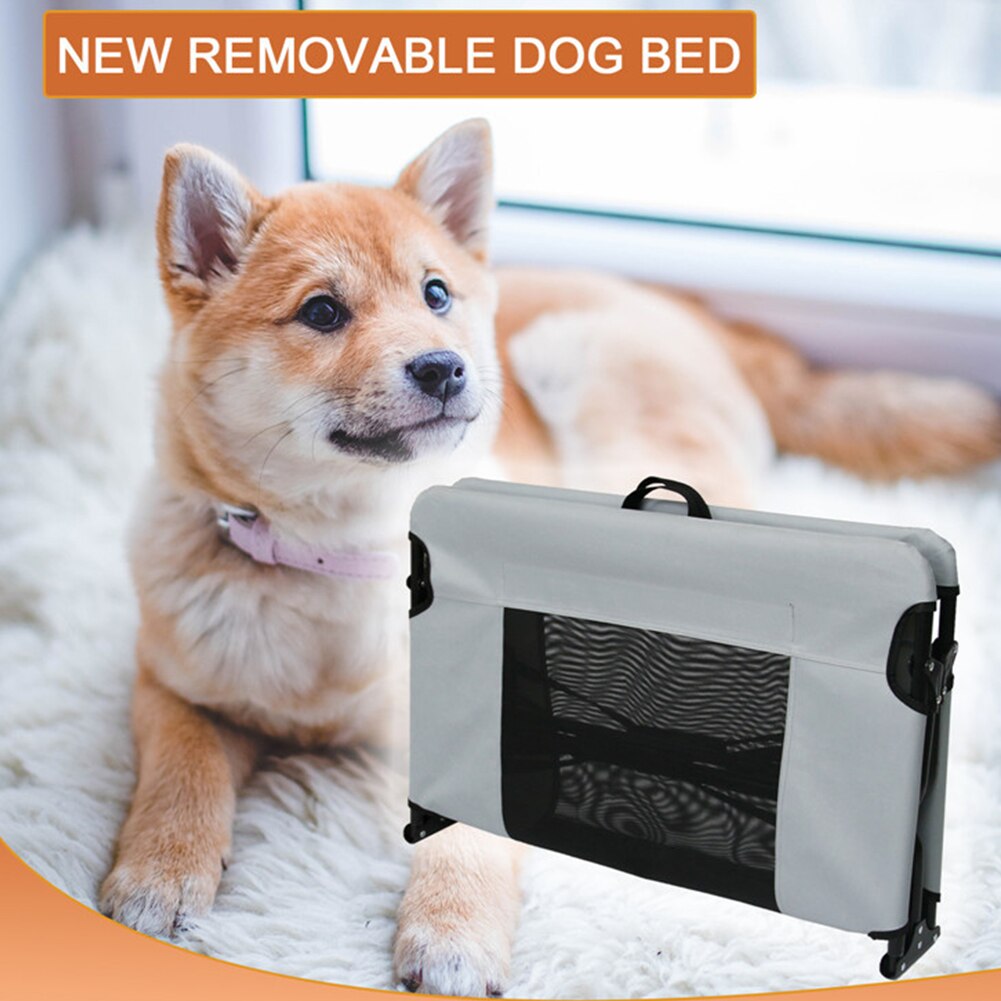 Opvouwbaar bed voor huisdieren, binnen, wasbaar, kampeerhuis, hond, kat, vervangende onderdelen, draagbaar, ademend, oxford-doek, buiten, zomer