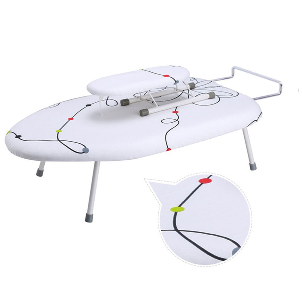 Folding Ironing Board Space Saving Heat Resistant Ironing Rack with Breathable Fireproof Pad (random style)