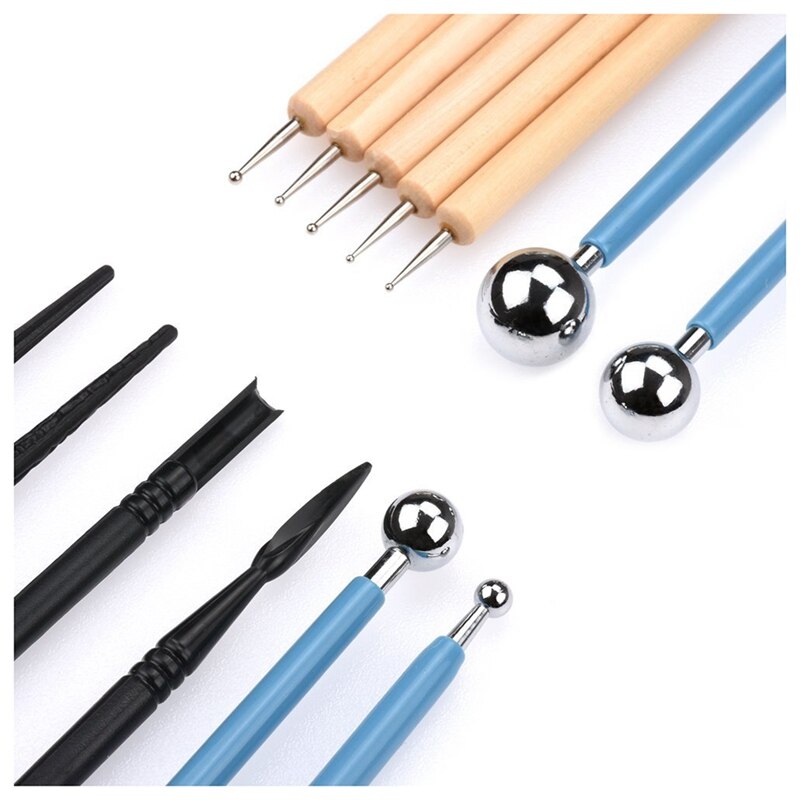 13 Piece Ball Stylus Dotting Tools, Clay Pottery Modeling Set, Rock Painting Kit