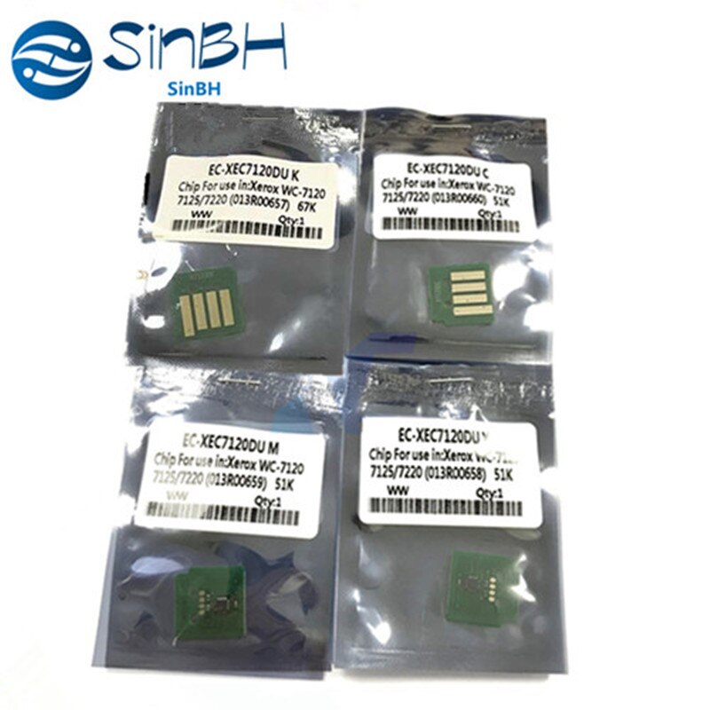 1Set X Drum Chip 51K 67K 013R00657 013R00660 013R00659 013R00658 For Xerox WorkCentre 7120 7125 7220 7225 Imaging Drum Unit Chip