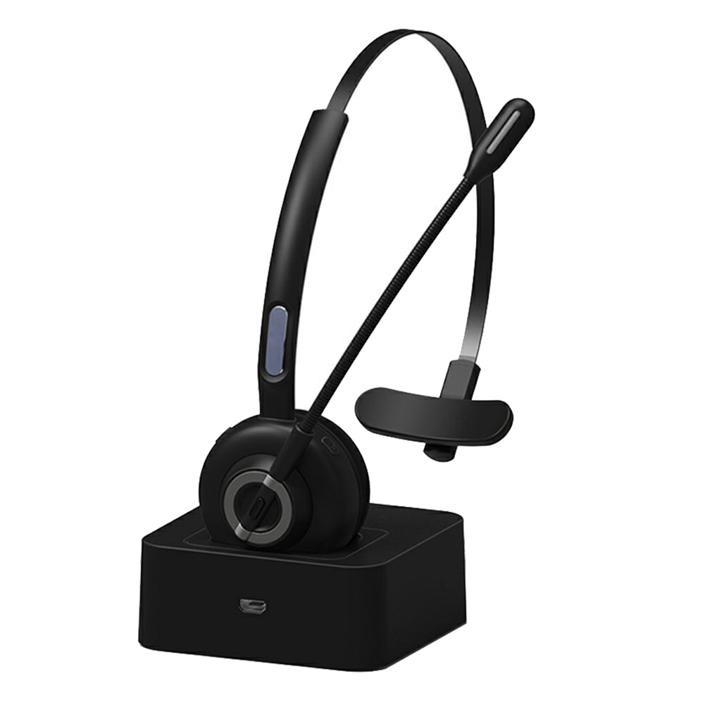 Video Conferentie Noise Cancelling Office Bluetooth Headset Mono Call Center Truck Driver Draadloze Met Opladen Base Microfoon