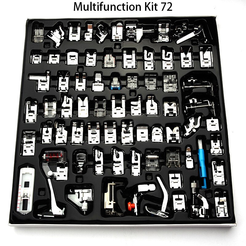 11/32/48/72PCS Sewing Machine Supplies Presser Foot Feet Accessories Singer Brother Sew Kit Braiding Blind Stitch Overlock Parts: 72PCS Presser Foot