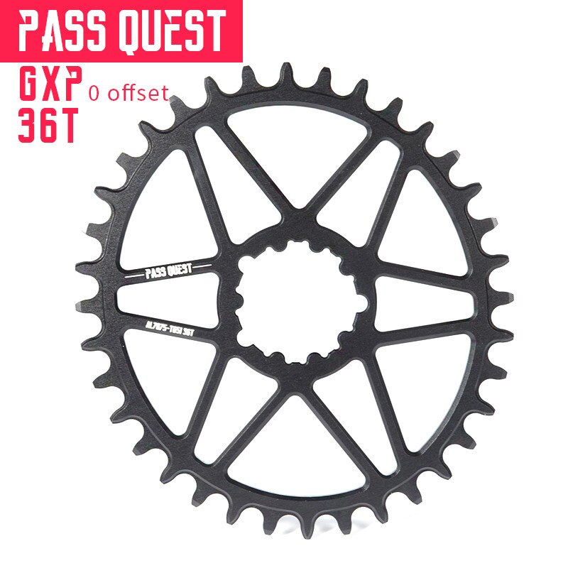 Pass quest offset 0mm gxp oval smal bred kedjekrans vevsats för sram  xx1 x01 mtb mountainbike kedja hjul cykel gear 30-42t: Gxp oval 36t balck