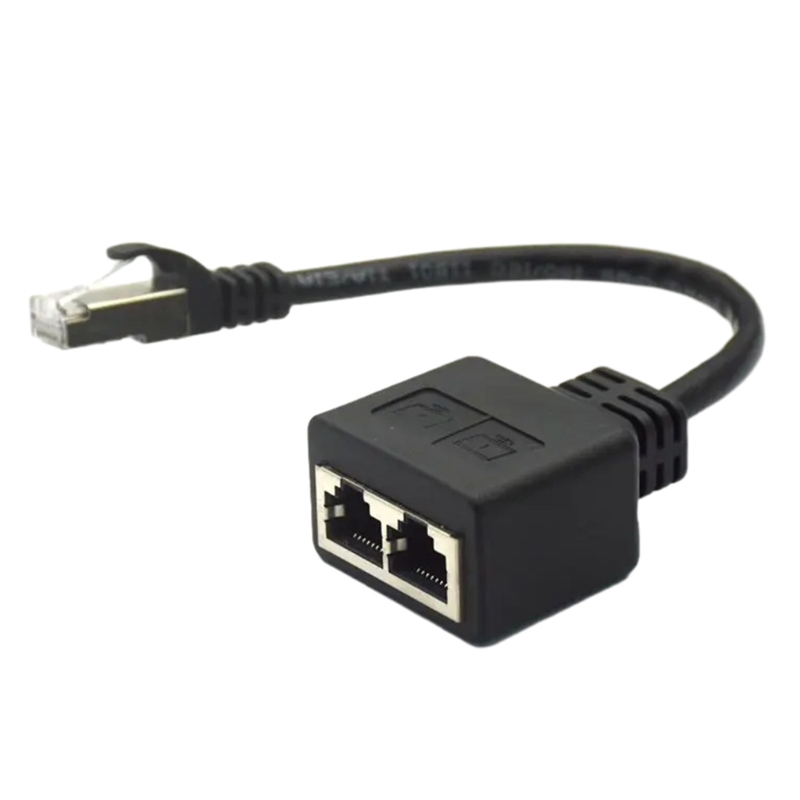 Praktisches Splitterkabel von Buchse auf Doppelstecker, RJ45-Adapterkabel, Netzwerke, Internet-Splitter-Verlängerungsleitung für